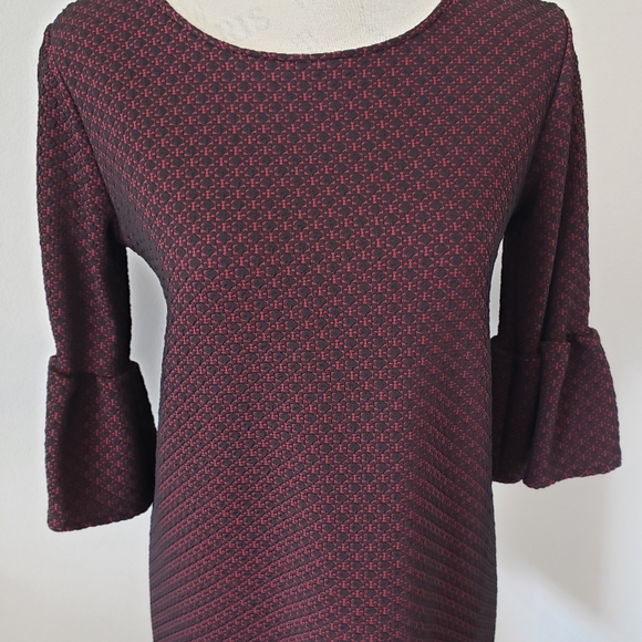 💐 cute french dress black/burgundy size small 💐 - Picture 2 of 8